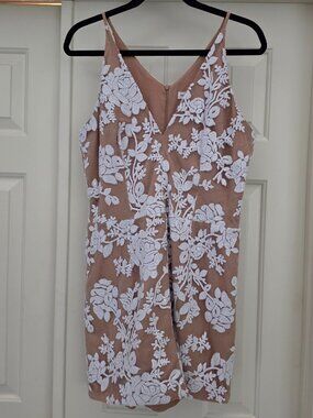 Nude & White Sequins Romper